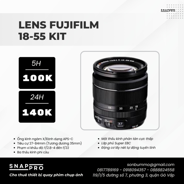 Lens Fujifilm XF 18-55mm F/2.8-4