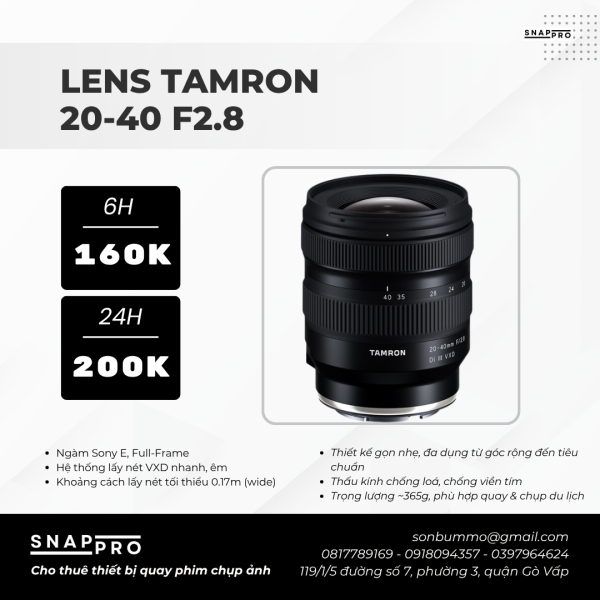 Lens Sigma 20-40mm