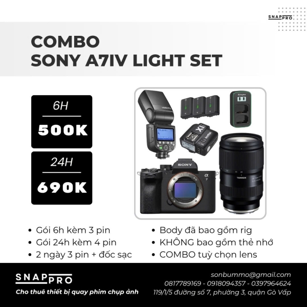 Camera Sony A74 Lightset