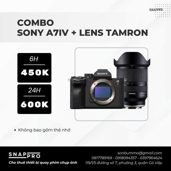 Camera Sony A74 + Lens Tamron