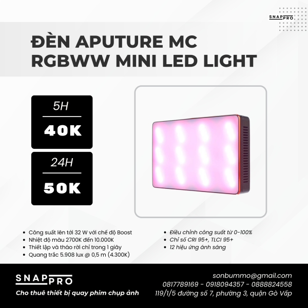 Đèn Apeture MC RGBWW Mini 