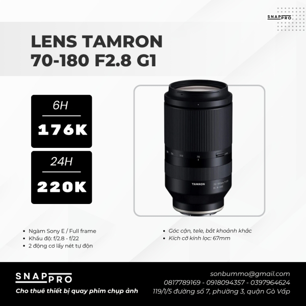 Lens Tamron 70-180mm F/2.8 G1