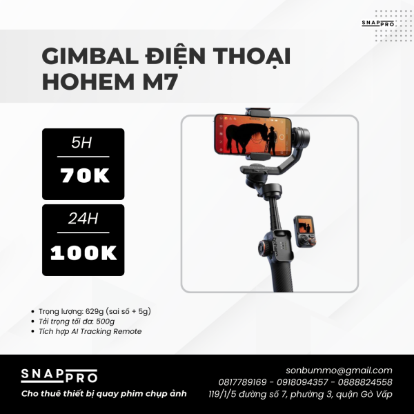 Gimbal Hohem iSteady M7 AI Tracking Remote 