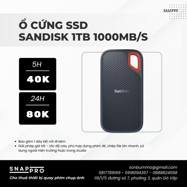 Ổ cứng SSD Sandisk 1TB 1000mb/s