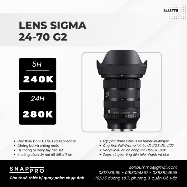 Lens Sigma 24-70mm G2