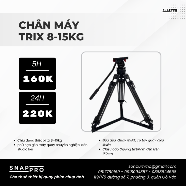 Chân máy ảnh Trix 8-15kg
